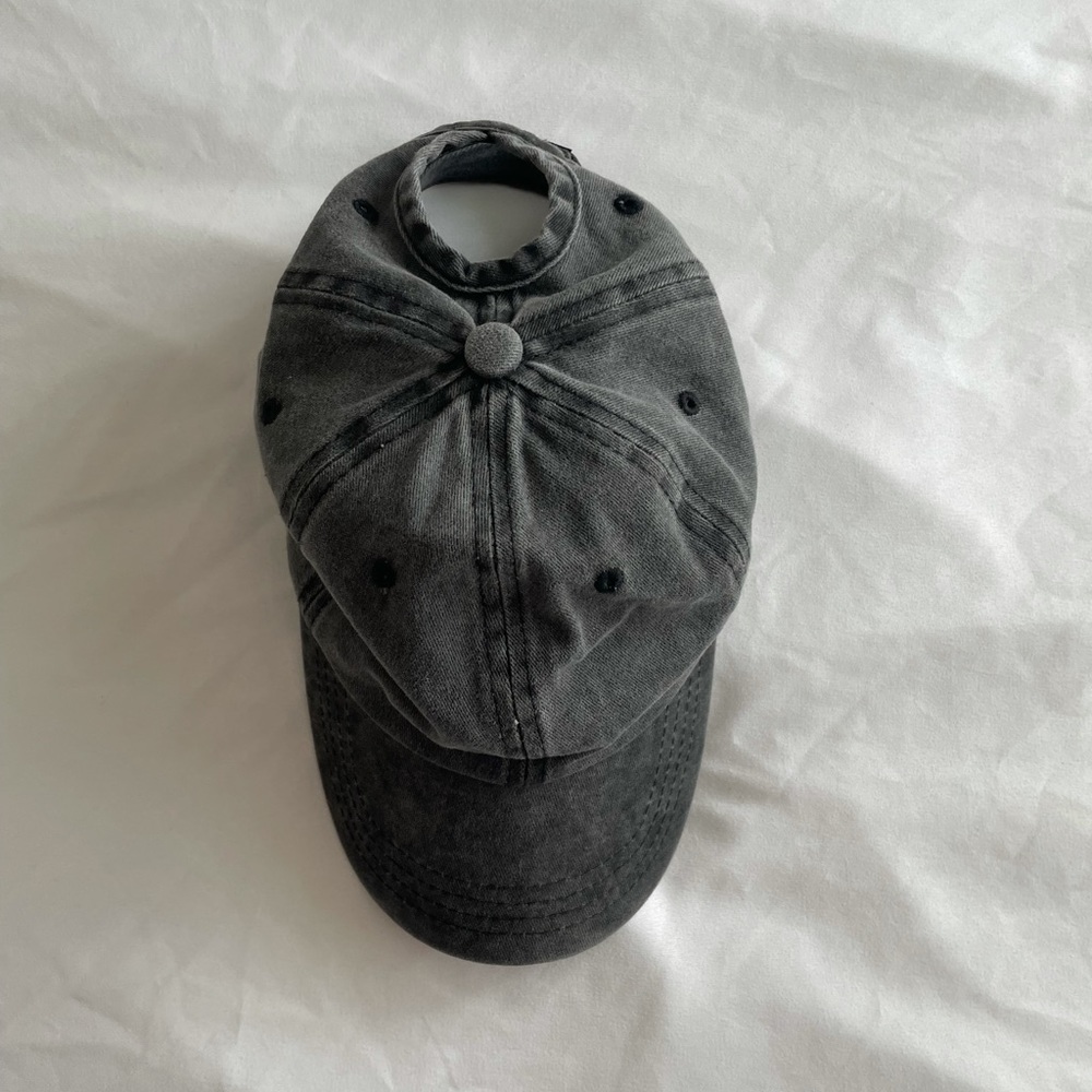 Leotruny Women Washed Cotton High Ponytail Baseball Cap